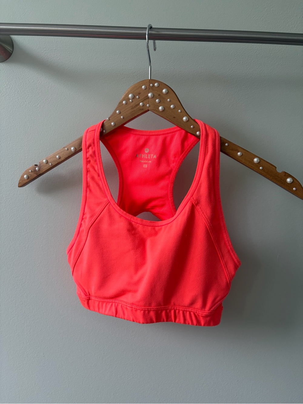 Athleta Bright Coral Racerback Sports Bra